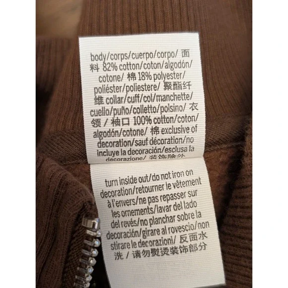 PINK Victoria's Secret Brown Quarter Zip Sweatshirt Pullover Size XS - Picture 14 of 14